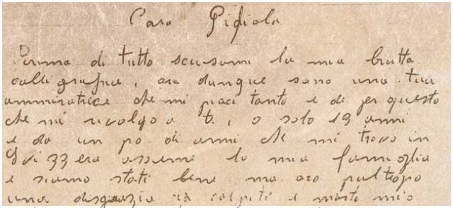 Lettera di G., malata e madre di L. di 8 anni