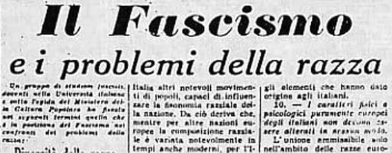 Gianluca Gabrielli, L’insegnamento del razzismo nelle scuole italiane prima e durante il fascismo”.