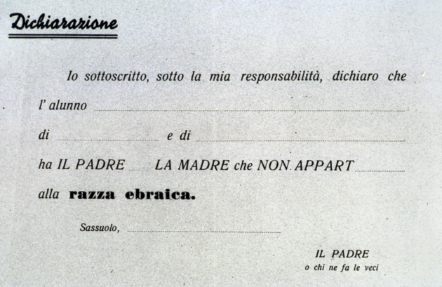 Provvedimenti legislativi italiani antiebraici (1938)